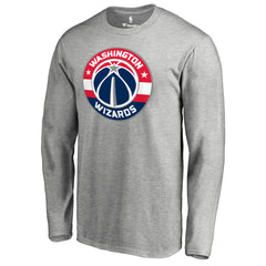Washington Wizards Primary Logo Long Sleeve T-Shirt Heather Gray - NBA