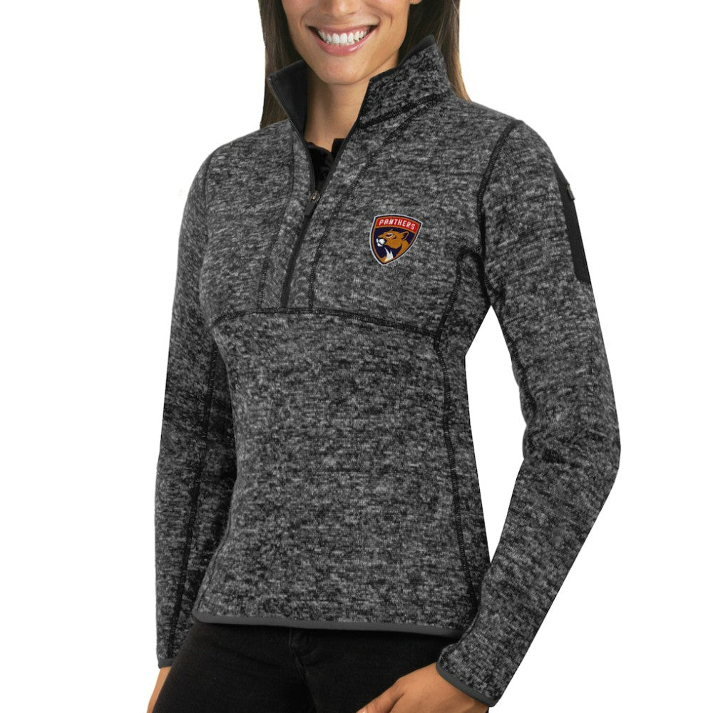 Florida Panthers Antigua Women's Fortune Half-Zip Sweatshirt - Charcoal - NHL