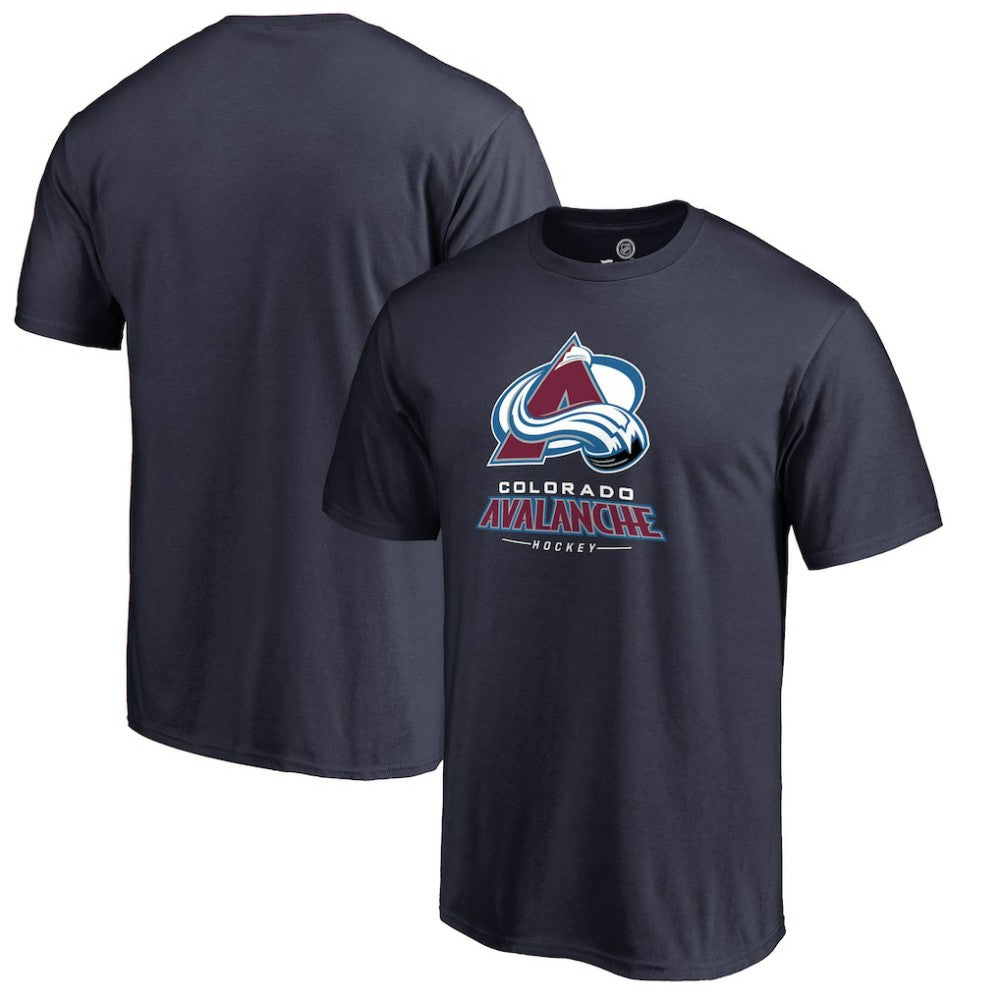 Colorado Avalanche Team Lockup T-Shirt - Navy - NHL