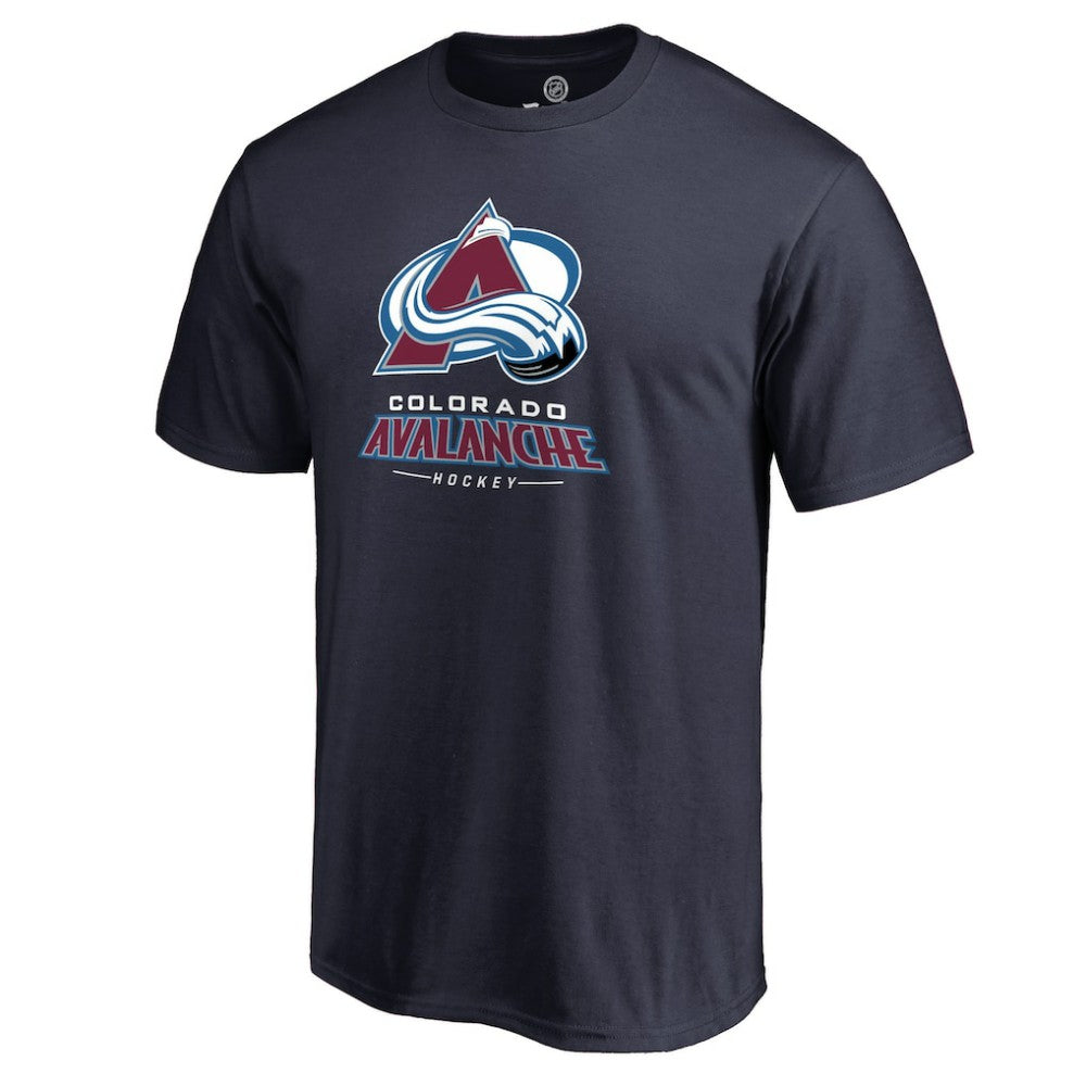Colorado Avalanche Team Lockup T-Shirt - Navy - NHL