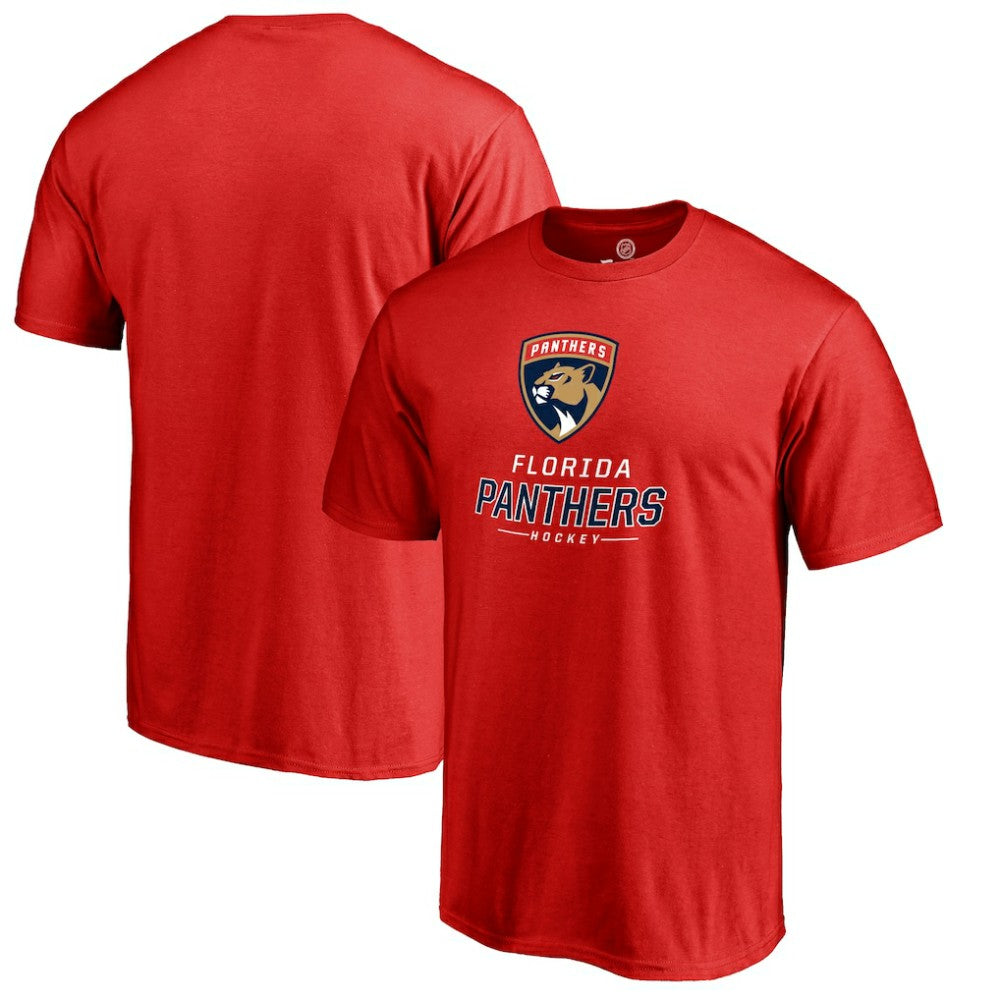 Florida Panthers Team Lockup T-Shirt - Red - NHL