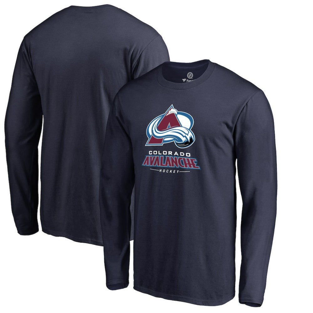 Colorado Avalanche Team Lockup Long Sleeve T-Shirt - Navy - NHL