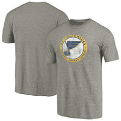 St. Louis Blues Throwback Logo 1970 Tri-Blend T-Shirt - Ash - NHL
