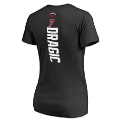 Goran Dragic Miami Heat Women's Backer V-Neck T-Shirt Black - NBA
