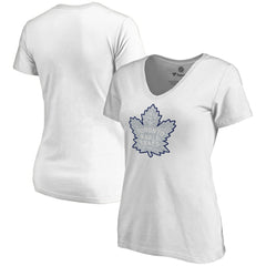 Toronto Maple Leafs Women's Whiteout V-Neck T-Shirt - White - NHL