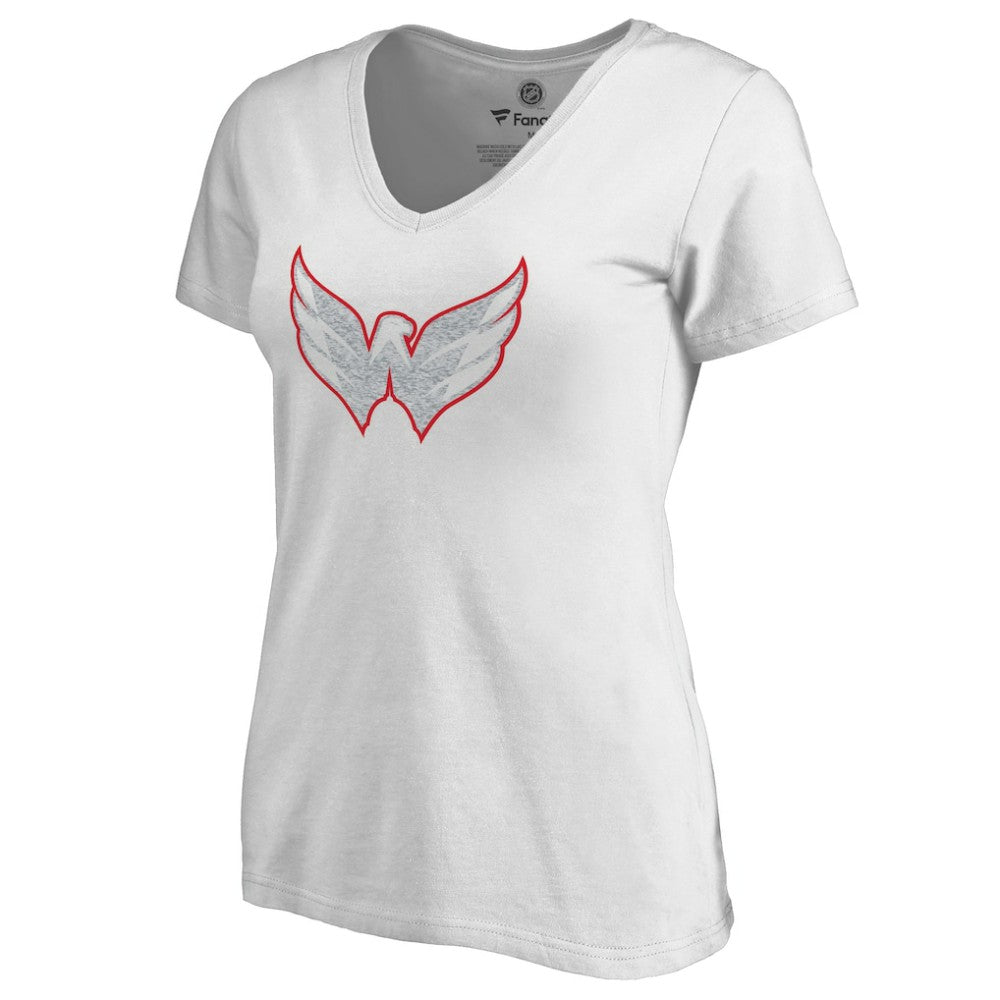 Washington Capitals Women's Whiteout V-Neck T-Shirt - White - NHL