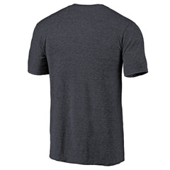 Denver Nuggets Distressed Team Logo Tri-Blend T-Shirt Heather Navy - NBA