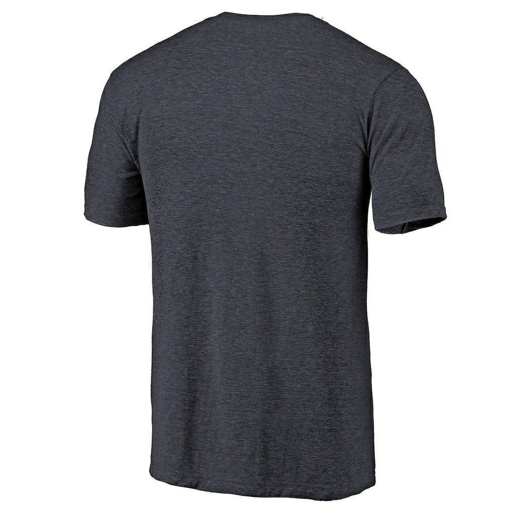Indiana Pacers Distressed Team Logo Tri-Blend T-Shirt Heather Navy - NBA