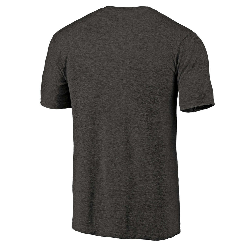 Portland Trail Blazers Distressed Team Logo Tri-Blend T-Shirt Heather Black - NBA