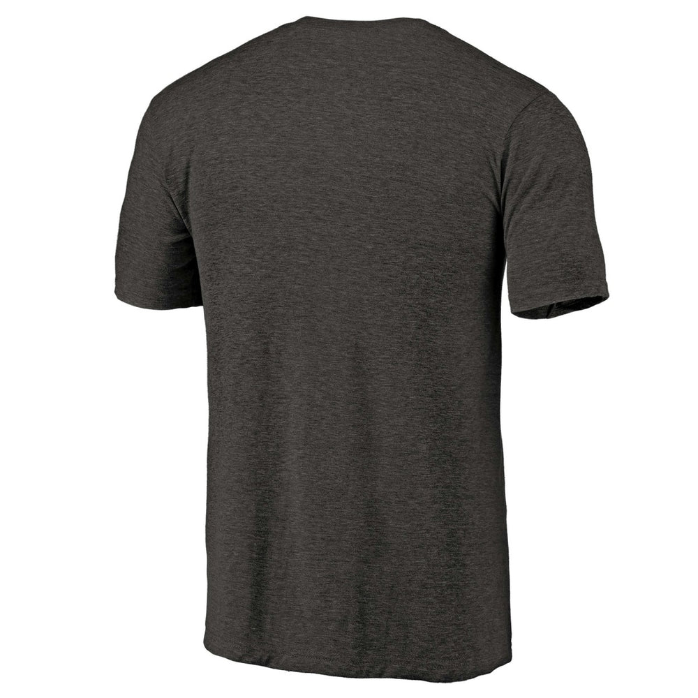 San Antonio Spurs Distressed Team Logo Tri-Blend T-Shirt Heather Black - NBA