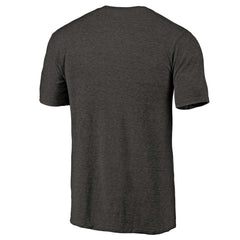 San Antonio Spurs Distressed Team Logo Tri-Blend T-Shirt Heather Black - NBA