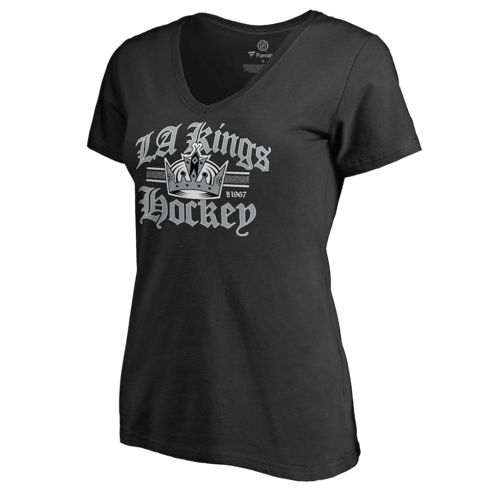 Los Angeles Kings Women's Hometown Collection The Crown V-Neck T-Shirt - Black - NHL