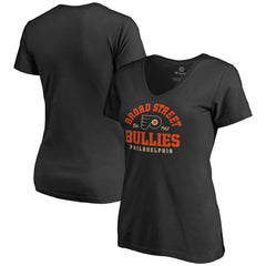 Philadelphia Flyers Women's Hometown Collection Bullies V-Neck T-Shirt - Black - NHL
