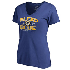 St. Louis Blues Women's Hometown Collection Bleed Blue V-Neck T-Shirt - Blue - NHL