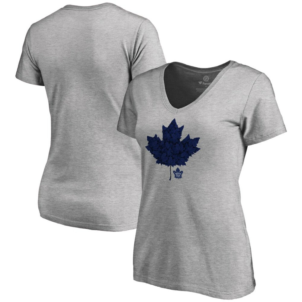 Toronto Maple Leafs Women's Hometown Collection Leafs V-Neck T-Shirt - ash - NHL