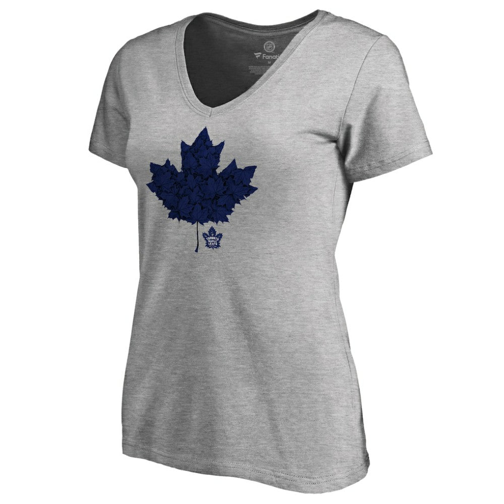 Toronto Maple Leafs Women's Hometown Collection Leafs V-Neck T-Shirt - ash - NHL