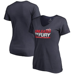 Washington Capitals Women's Hometown Collection The Fury V-Neck T-Shirt - Navy - NHL