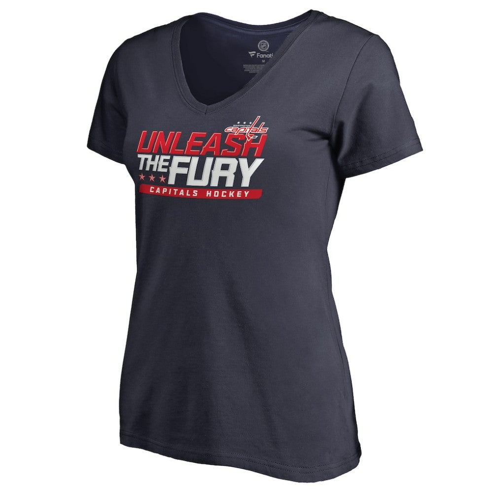 Washington Capitals Women's Hometown Collection The Fury V-Neck T-Shirt - Navy - NHL