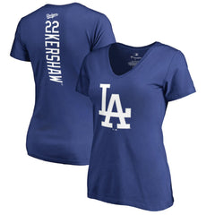 Clayton Kershaw Los Angeles Dodgers Women's Backer Name & Number V-Neck T-Shirt - MLB