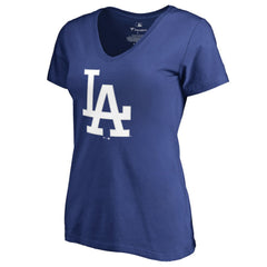 Clayton Kershaw Los Angeles Dodgers Women's Backer Name & Number V-Neck T-Shirt - MLB