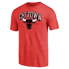 Chicago Bulls Hometown Collection Chi Town Tri-Blend T-Shirt Red - NBA
