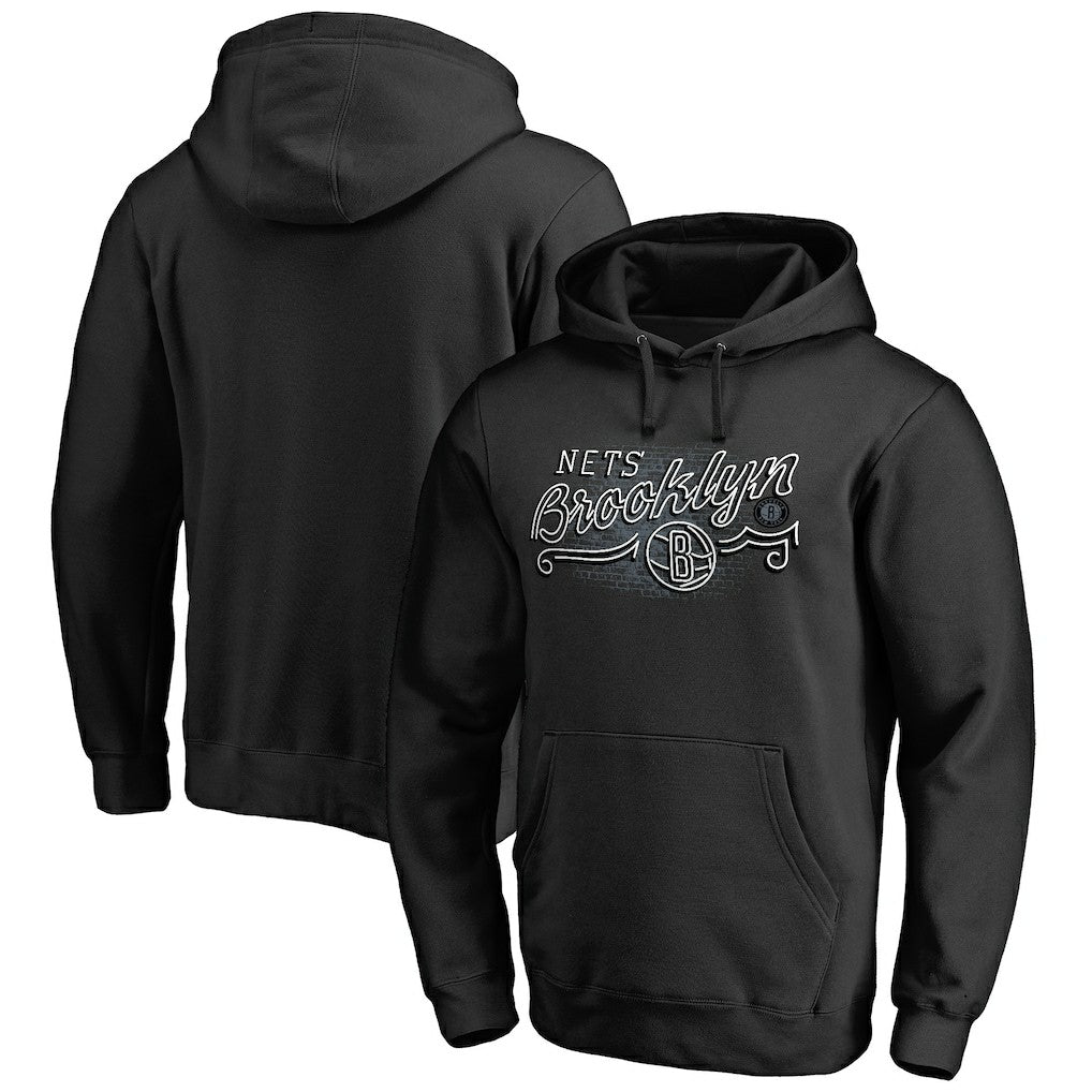 Brooklyn Nets Hometown Collection Neon Lights Pullover Hoodie Black - NBA