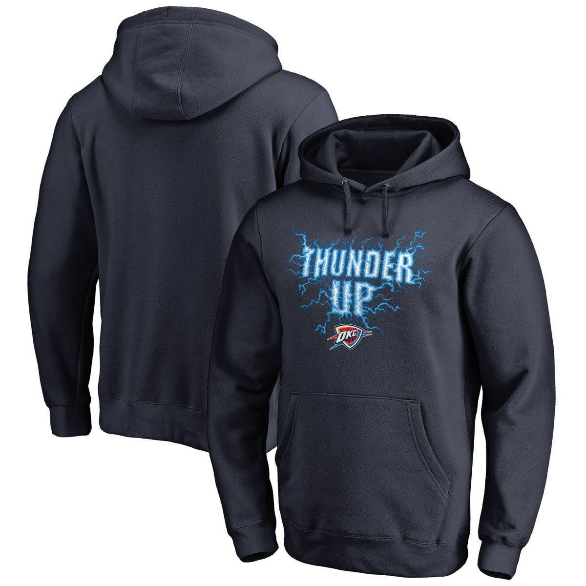Oklahoma City Thunder Hometown Collection Thunder Up Pullover Hoodie Navy - NBA