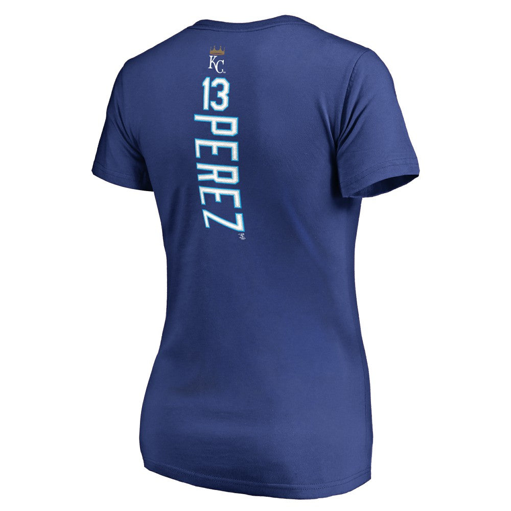 Salvador Perez Kansas City Royals Women's Backer V-Neck T-Shirt - MLB