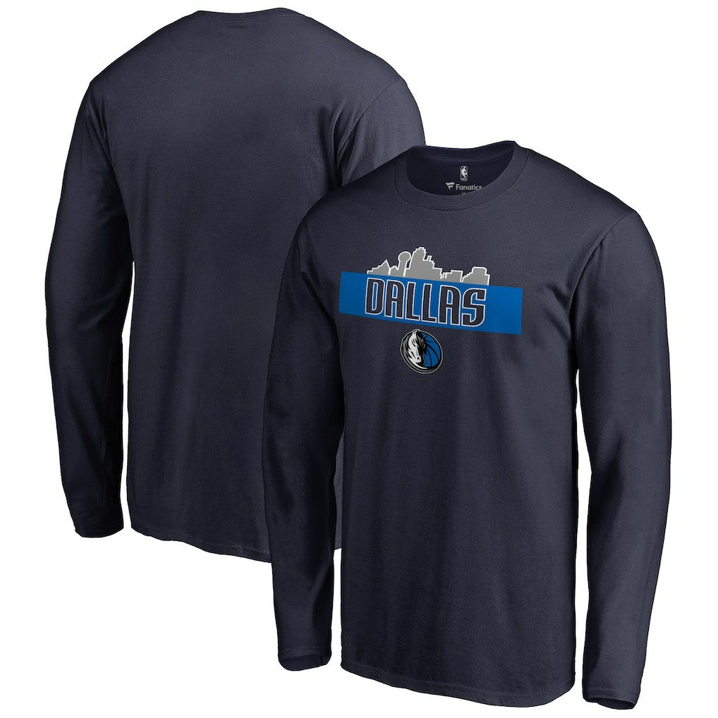 Dallas Mavericks Hometown Collection Skyline Long Sleeve T-Shirt Navy - NBA