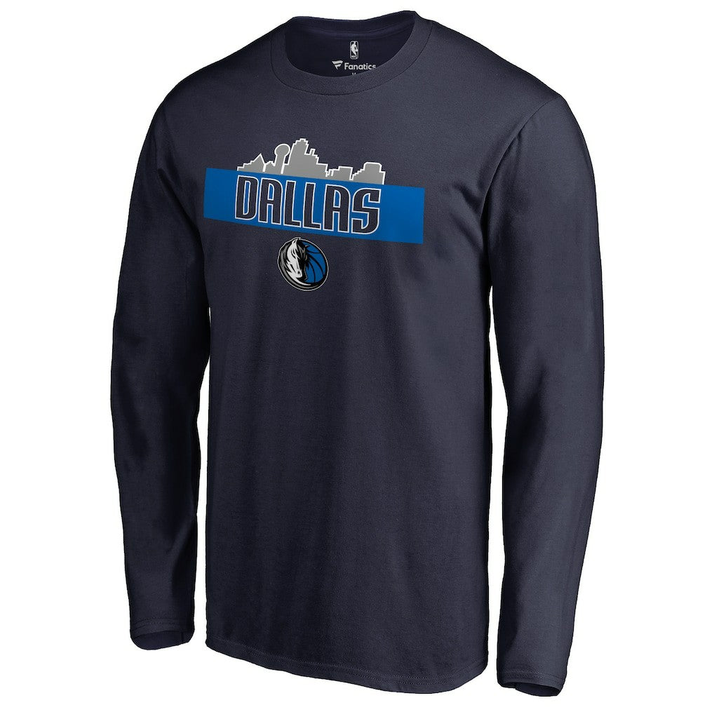 Dallas Mavericks Hometown Collection Skyline Long Sleeve T-Shirt Navy - NBA