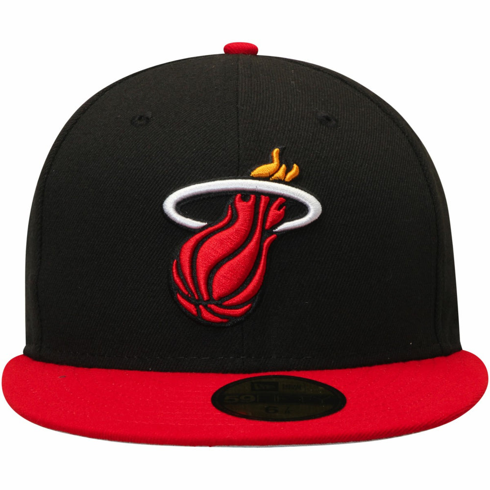 Miami Heat Team Color 2Tone 59FIFTY Fitted Hat Black/Red - NBA