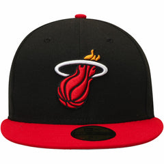 Miami Heat Team Color 2Tone 59FIFTY Fitted Hat Black/Red - NBA