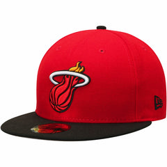 Miami Heat Team Color 2Tone 59FIFTY Fitted Hat Red/Black - NBA