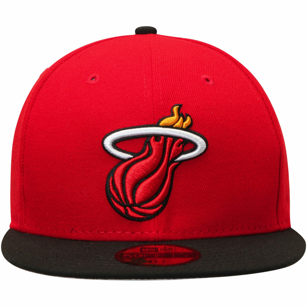 Miami Heat Team Color 2Tone 59FIFTY Fitted Hat Red/Black - NBA