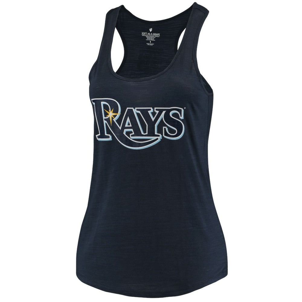 Tampa Bay Rays Soft as a Grape Women's Plus Size Swing for the Fences Racerback Tank Top - MLB