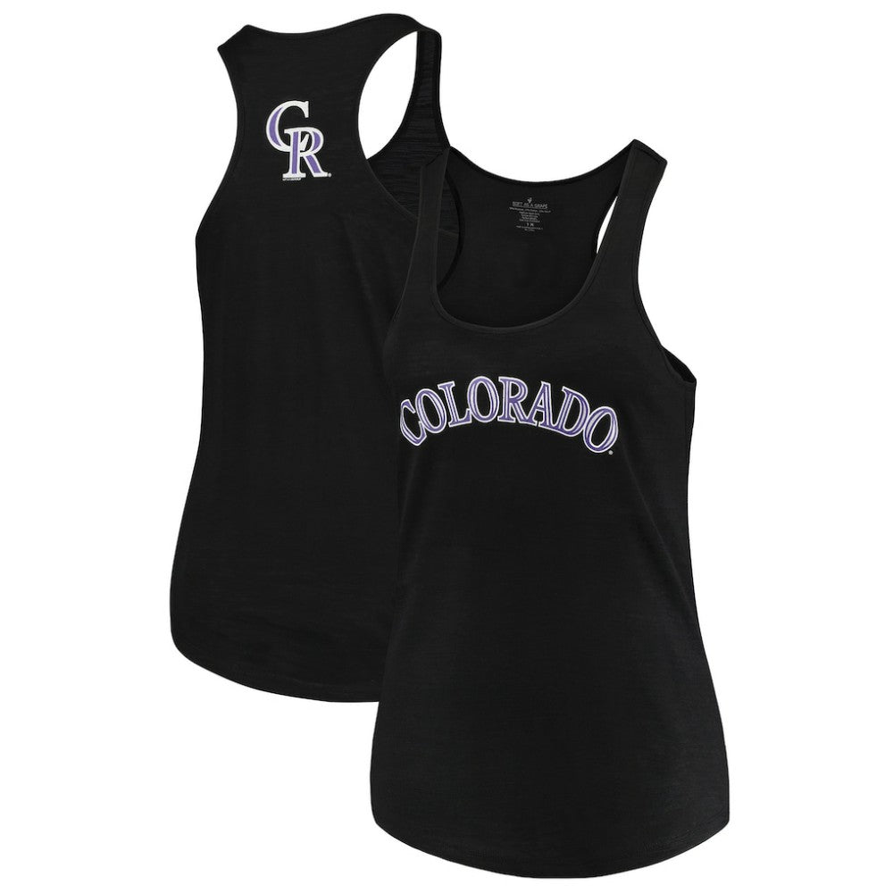 Colorado Rockies Soft as a Grape Women's Plus Size Swing for the Fences Racerback Tank Top - MLB