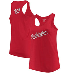 Washington Nationals Soft as a Grape Women's Plus Size Swing for the Fences Racerback Tank Top - MLB