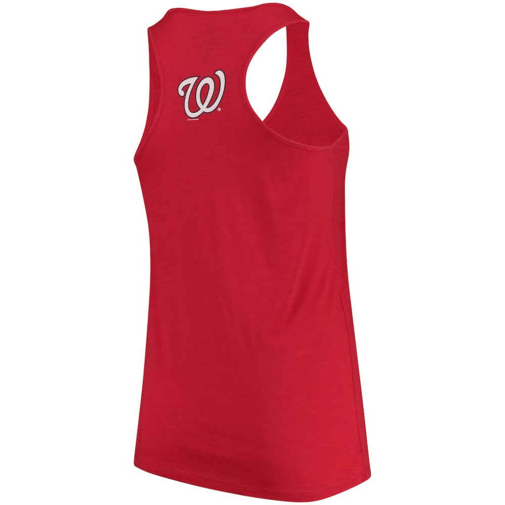 Washington Nationals Soft as a Grape Women's Plus Size Swing for the Fences Racerback Tank Top - MLB