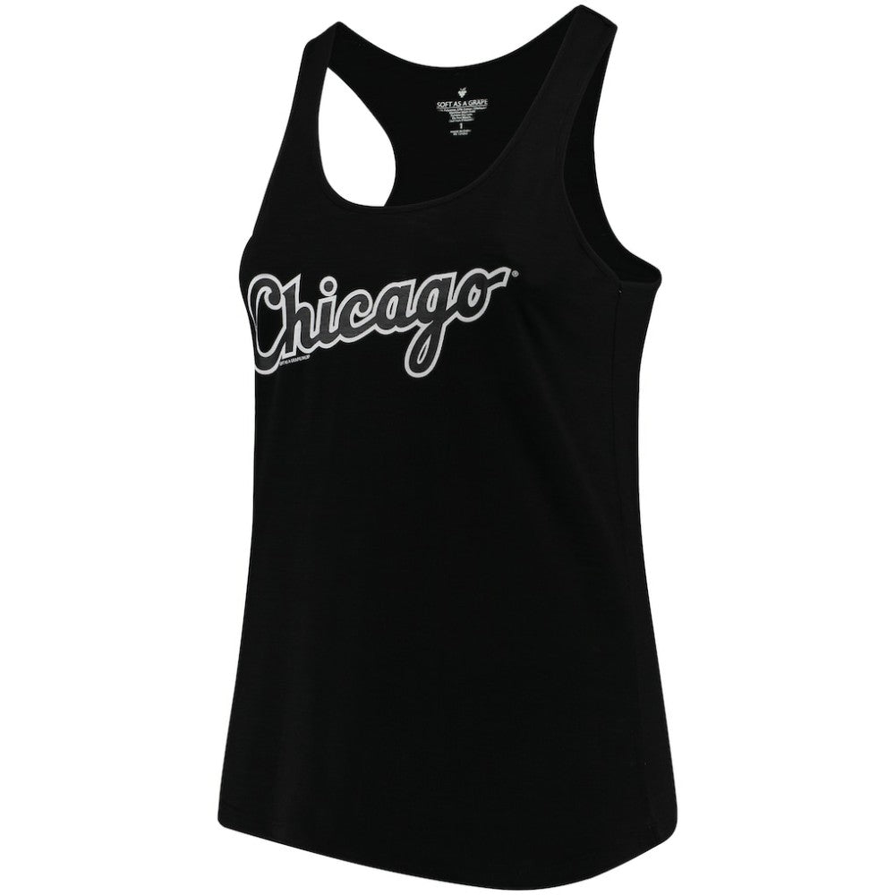 Chicago White Sox Soft as a Grape Women's Plus Size Swing for the Fences Racerback Tank Top - MLB