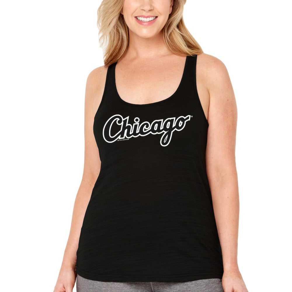 Chicago White Sox Soft as a Grape Women's Plus Size Swing for the Fences Racerback Tank Top - MLB
