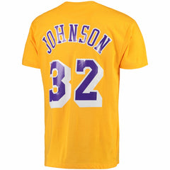 Magic Johnson Los Angeles Lakers Hardwood Classics Retro Name & Number T-Shirt Gold - NBA