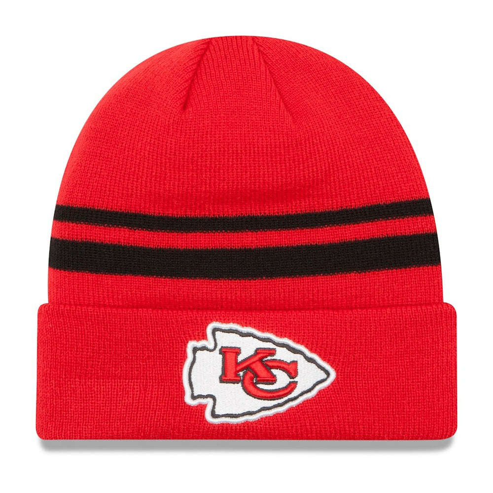 Kansas City Chiefs New Era Team Logo Cuffed Knit Hat Red | NFL