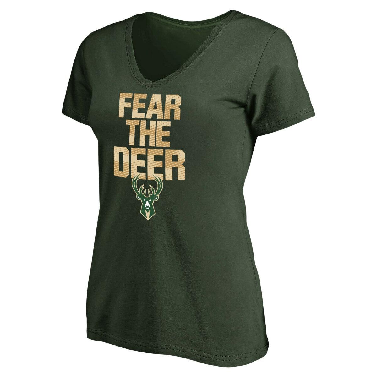 Milwaukee Bucks Women's Mantra V-Neck T-Shirt Green - NBA