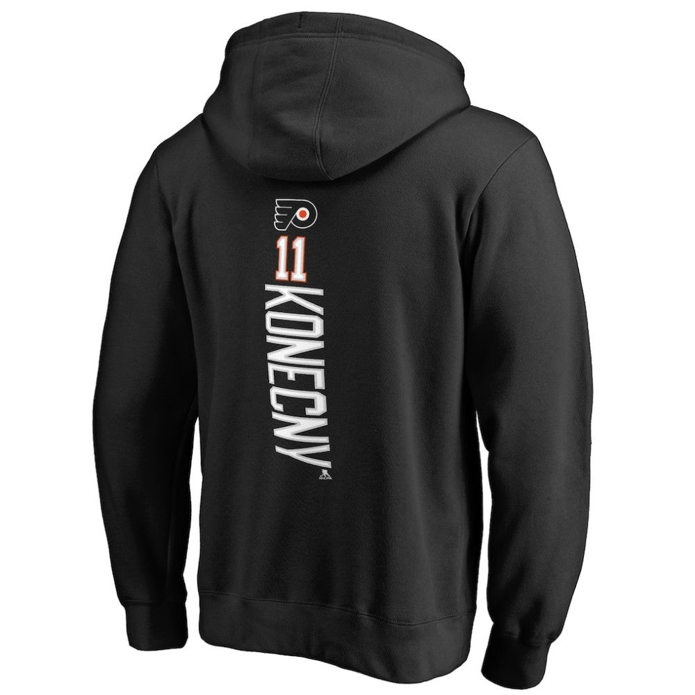 Travis Konecny Philadelphia Flyers Backer Pullover Hoodie - Black - NHL