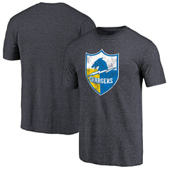 Los Angeles Chargers Throwback Logo Tri-Blend T-Shirt Navy | NFL