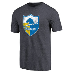 Los Angeles Chargers Throwback Logo Tri-Blend T-Shirt Navy | NFL