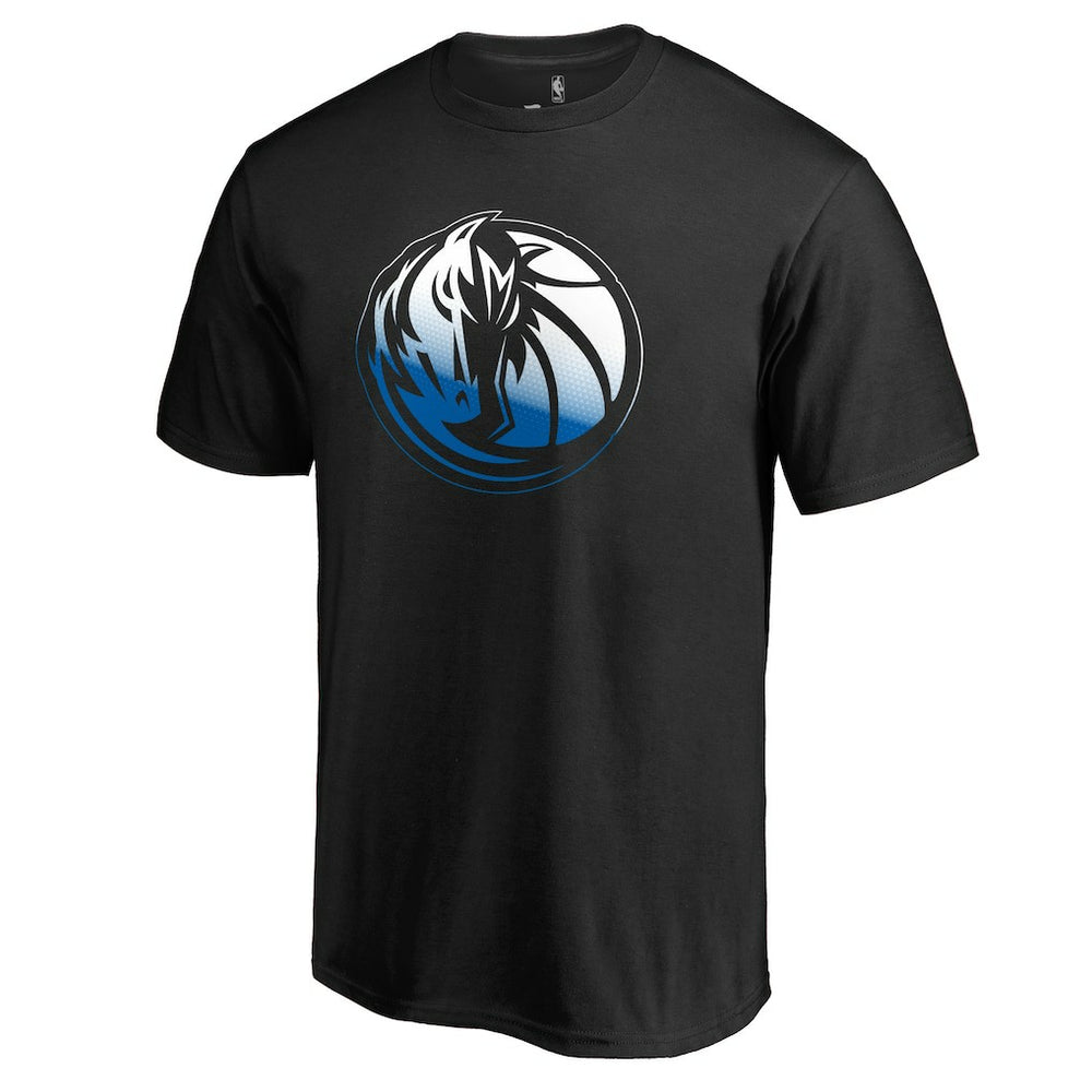 Dallas Mavericks Gradient Logo T-Shirt Black - NBA