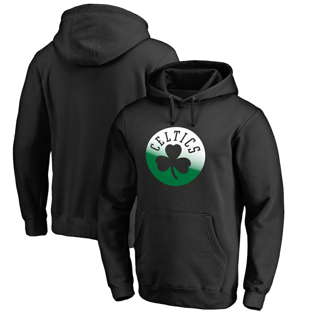 Boston Celtics Gradient Logo Pullover Hoodie Black - NBA