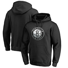 Brooklyn Nets Gradient Logo Pullover Hoodie Black - NBA