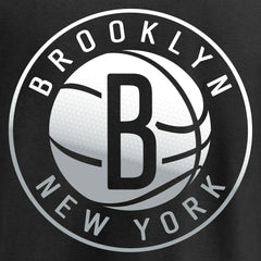 Brooklyn Nets Gradient Logo Pullover Hoodie Black - NBA